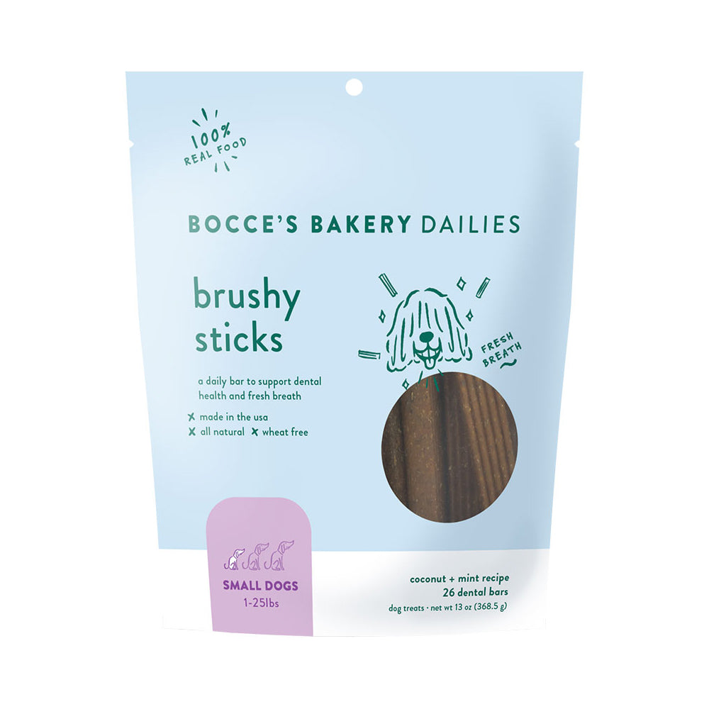 Bocces Dog Brushy Sticks Small 13Oz.